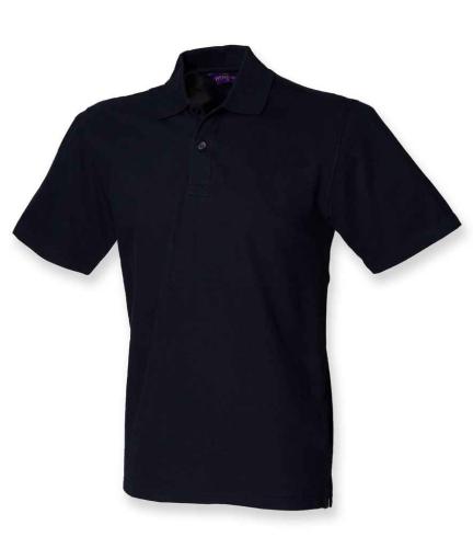 Henbury Unisex Stretch Cotton Piqu� Polo Shirt - NAV - XS
